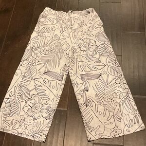 Floral Print Wide-Leg Pants